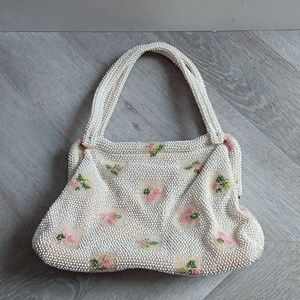 Vintage floral beaded purse